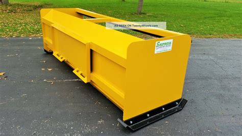 pusher box for skid steer|skid steer snow pusher.